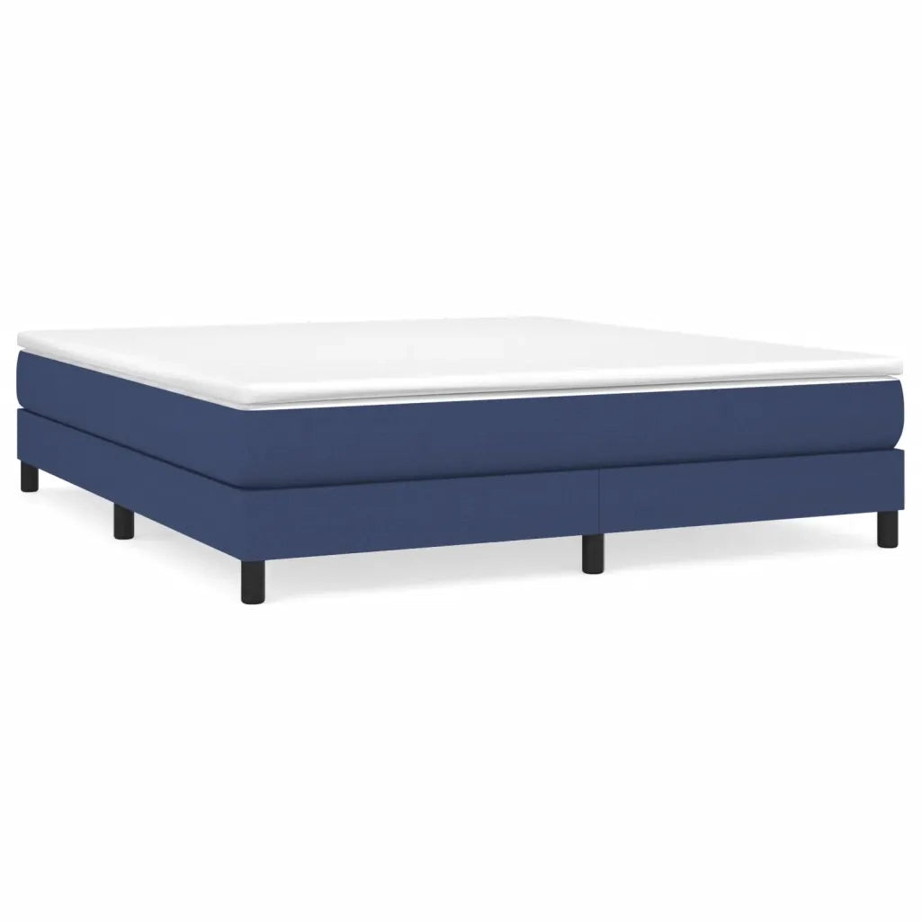 Struttura Letto a Rete a Molle-Giroletto Blu 180x200 cm in Tessuto 431750