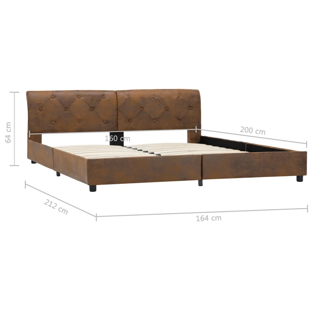 Giroletto Marrone in Similpelle Scamosciata 160x200 cm cod mxl 58807