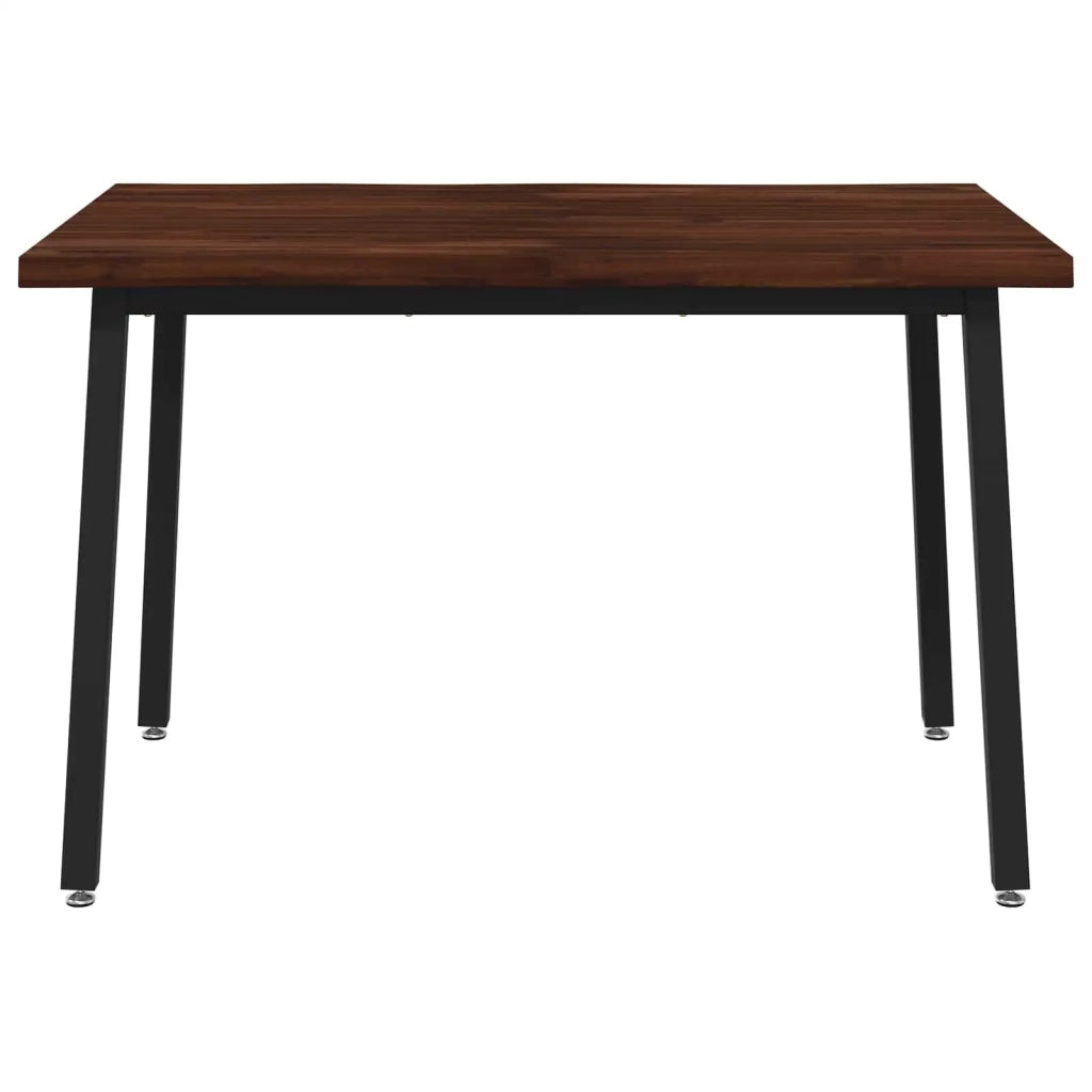 110 x 55 x 75 cm Legno di Acacia Massello Marrone scuro e Nero 937474