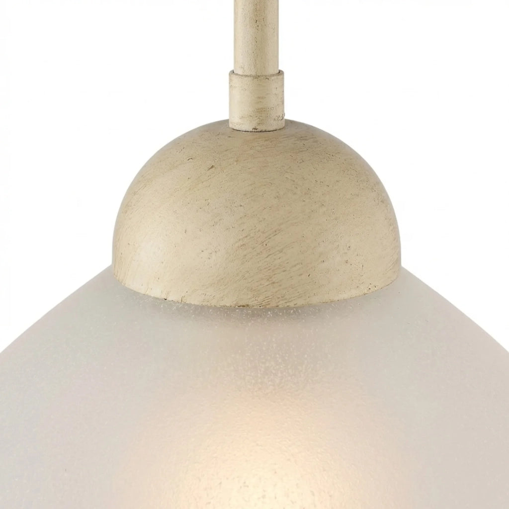 Lampadario Rustico Anemone 2 Luci Avorio e Bianco LuceArt Classic