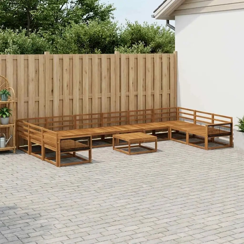 Set di divani da esterno 11 pcs Naturale 3382942