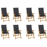 Sedie da Giardino Pieghevoli con Cuscini 8 pz Massello Acacia cod mxl 20027