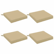 Cuscini per Sedia in 4 Pezzi SOEST 4 pz 100% Poliestere Beige 944482