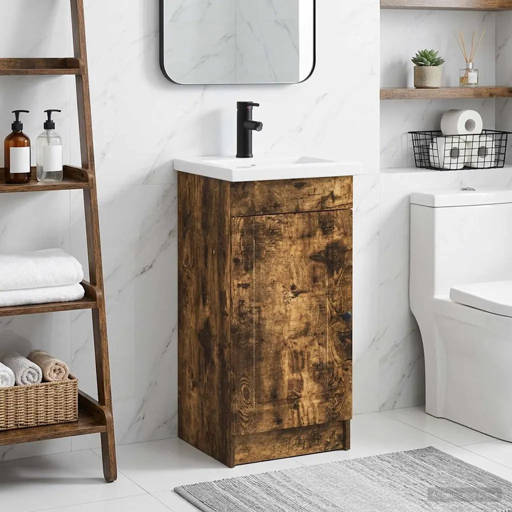 Mobile da bagno con lavabo Rovere Fumo 42 x 40 x 84,5 cm 890059