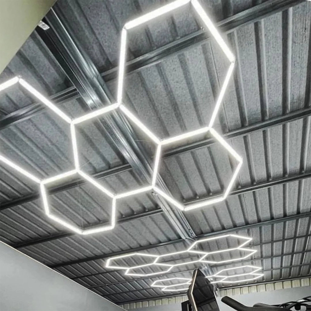 Plafoniera HEXAGON 5 nera 229x158cm 168W 6500K IdeaLED