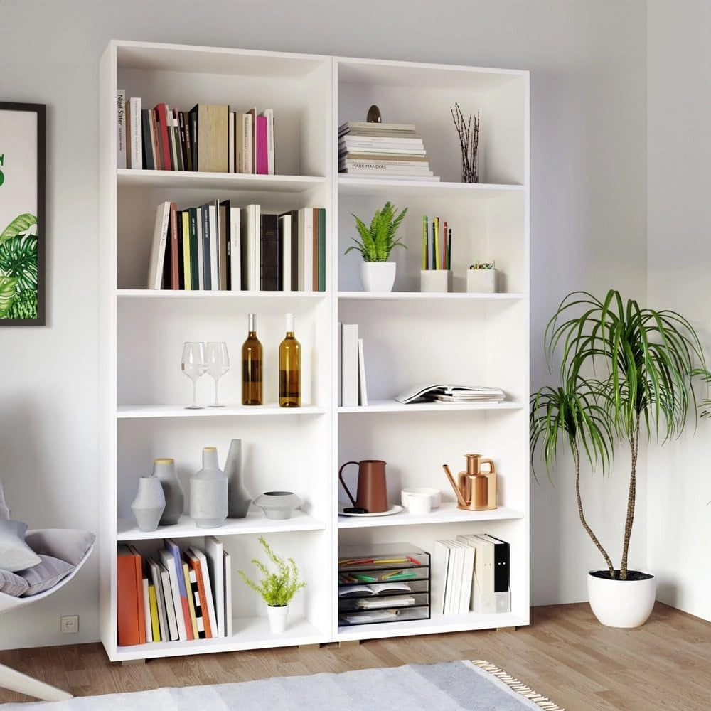 ® Libreria Scaffale Vela 190cm 5 Ripiani Mobile Archiviazione Documenti Ufficio Soggiorno