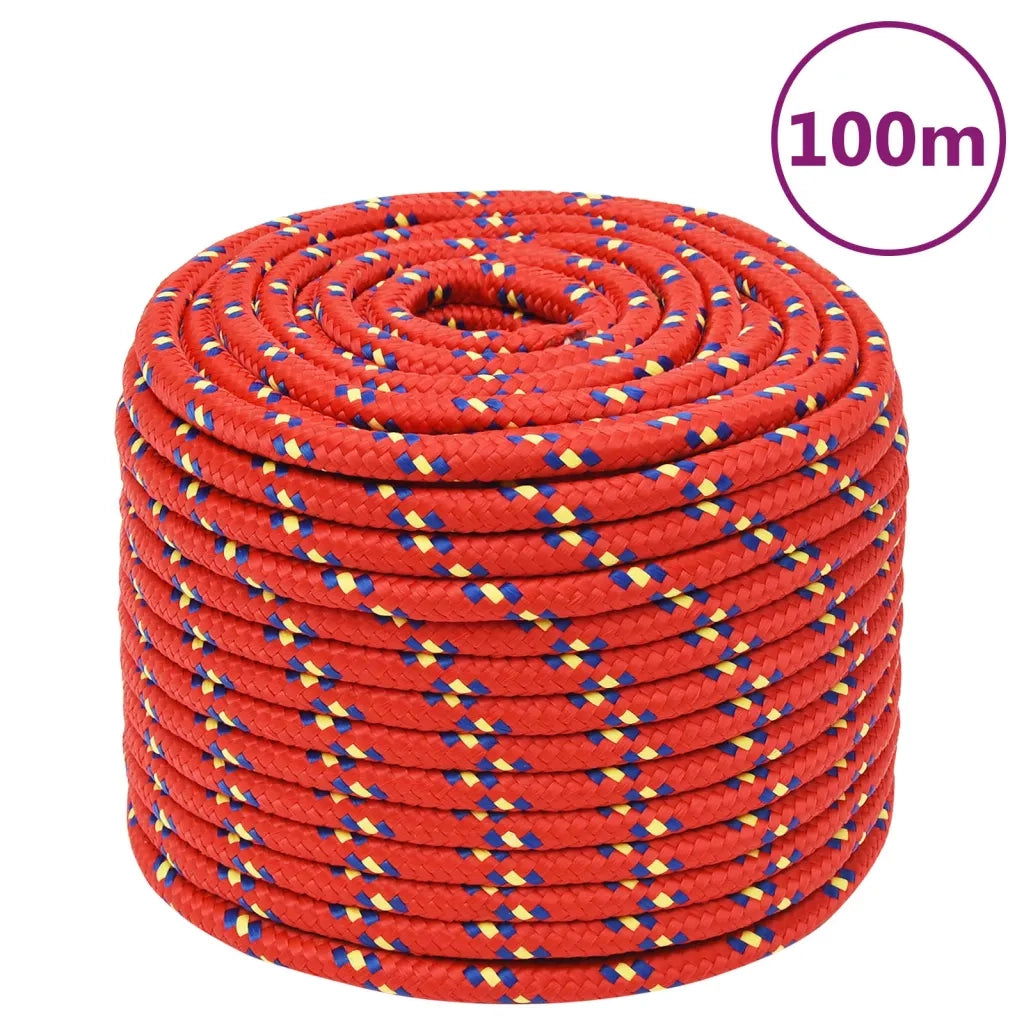 Corda Nautica Rossa 12 mm 100 m in Polipropilene cod mxl 47175