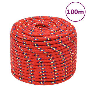 Corda Nautica Rossa 12 mm 100 m in Polipropilene cod mxl 47175
