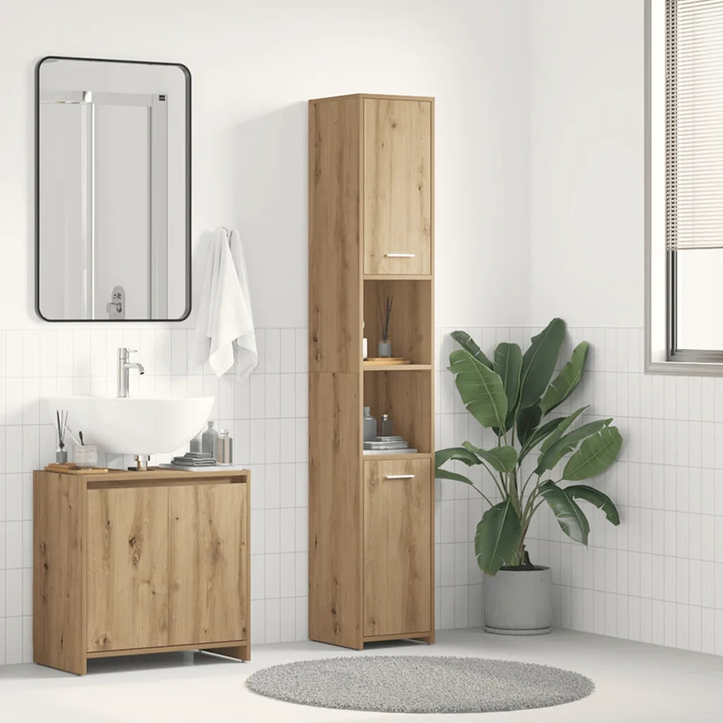 Mobile da Bagno Rovere Artigianale 30x30x183,5 cm in tecnico