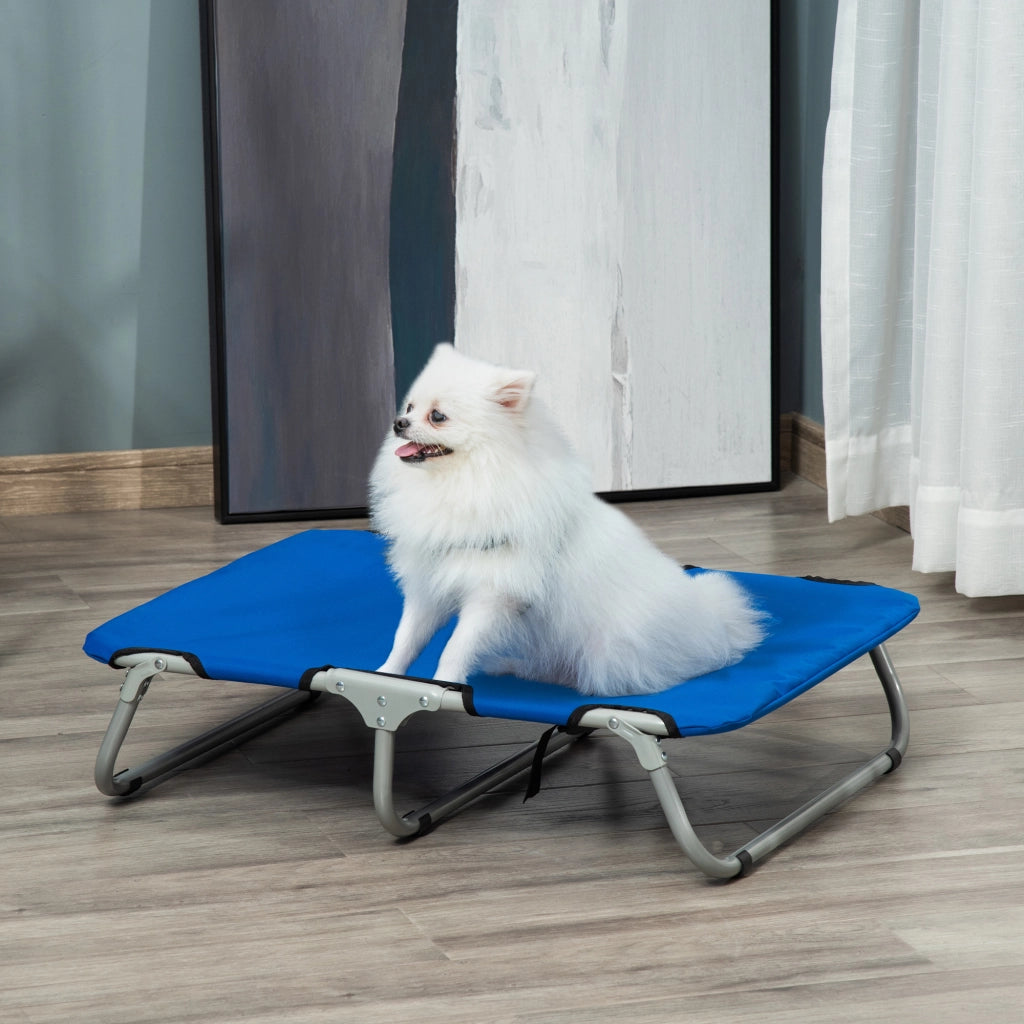 Lettino per Cani Pieghevole ¨C Zephmum ¨C Acciaio e Tessuto Oxford, 71x58x20 cm, Blu