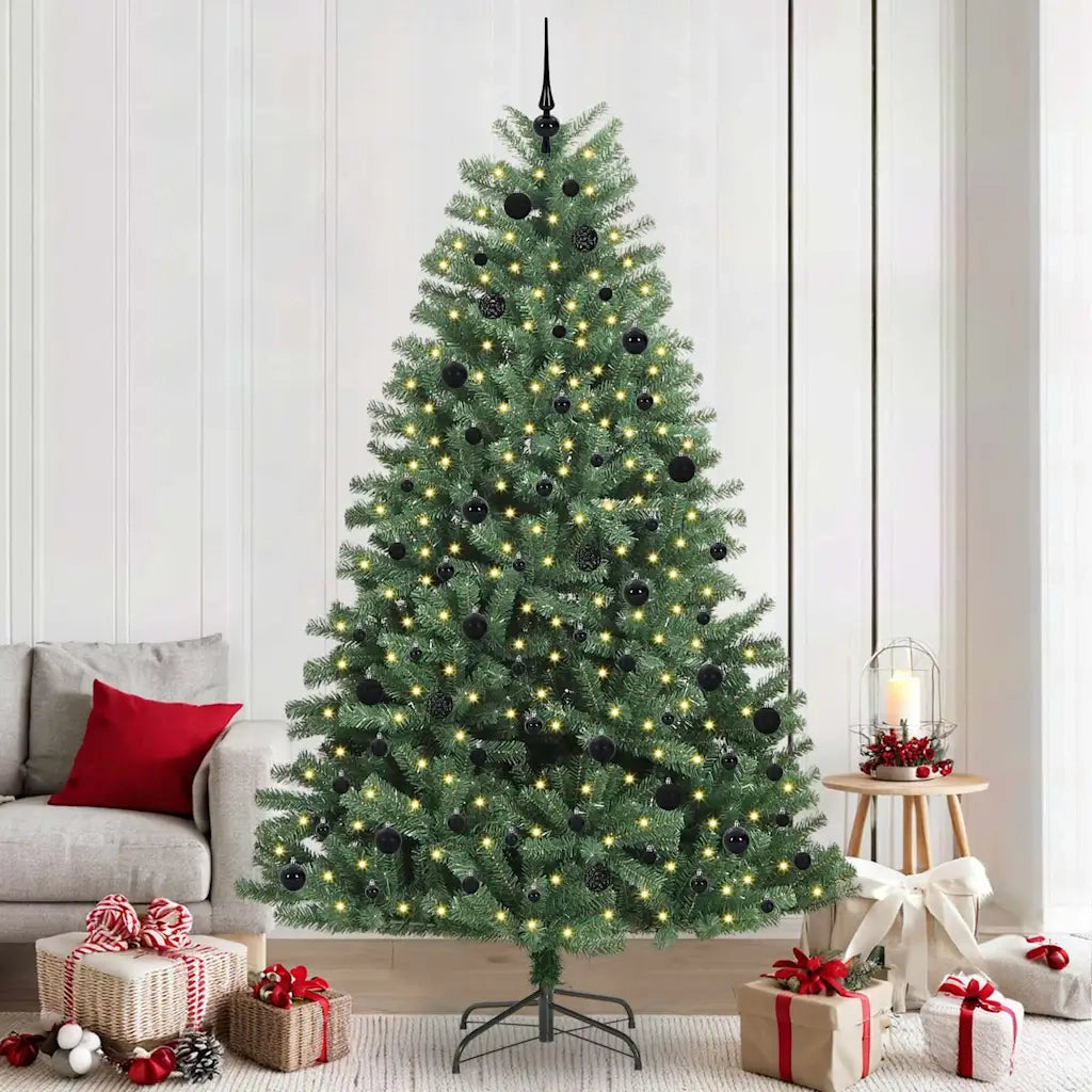 Albero di Natale | Decorazioni natalizie Artificiale con Rami Pieghevoli Verde 240 cm