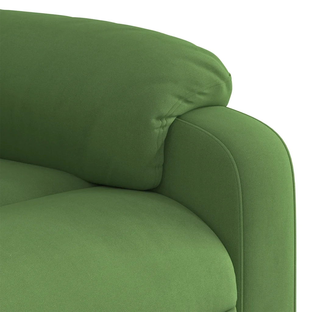 Poltrona Alzapersona Reclinabile Verde Chiaro in Velluto 3205095