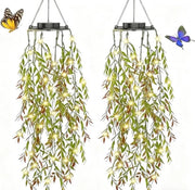 Set di 2 lampade da giardino a raffia solare - 66 LED lampada da esterno IP65 acqua resistente - lampada da campeggio a mano regolabile - decorazione da piscina per matrimoni e romantico abbellimento - decorazione da giardino energetica efficiente