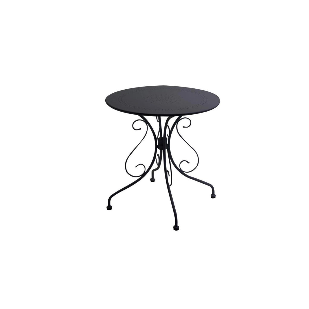 Tavolo in Metallo Antracite diametro 70 cm 72 cm mod. New Old