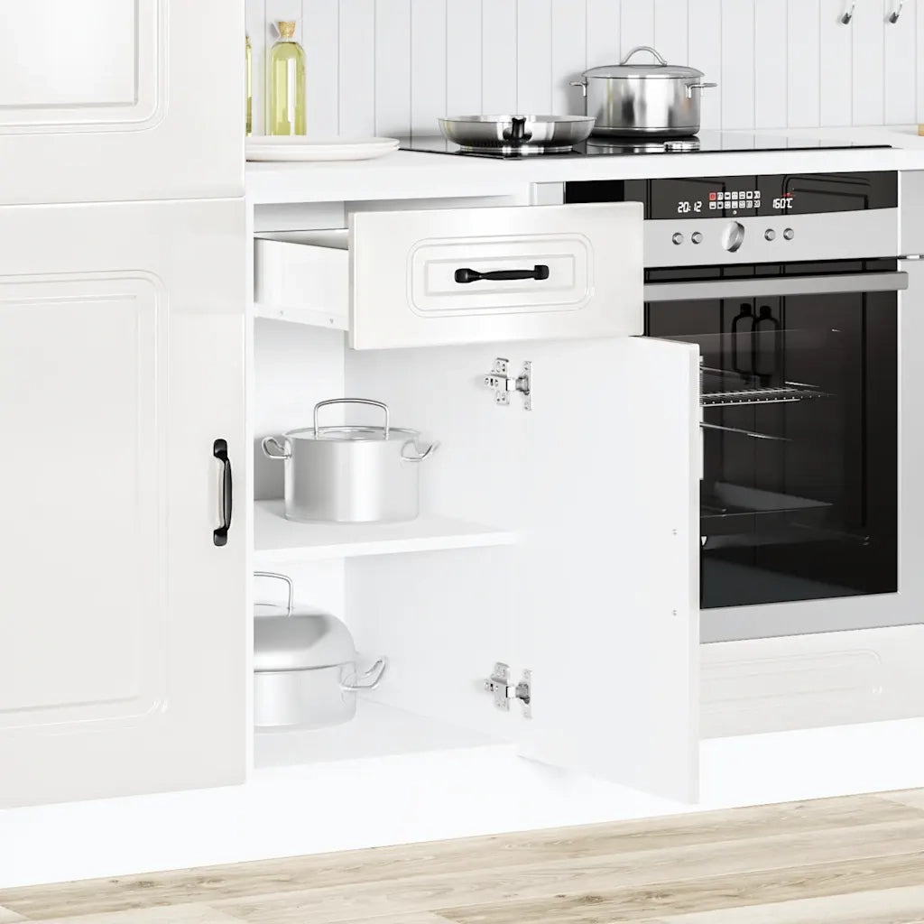Base da Cucina-Mobile Base da Cucina Kalmar Bianco Lucido in Legno Multistrato 710948