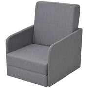 Poltrona poltrona lounge divano design club trasformabile 595 x 72 x 725 cm tessuto grigio chiaro 1102088/3