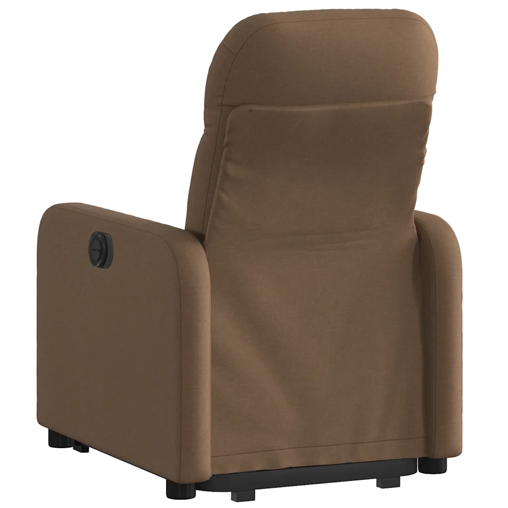Poltrona Alzapersona Reclinabile Marrone in Tessuto 3206799