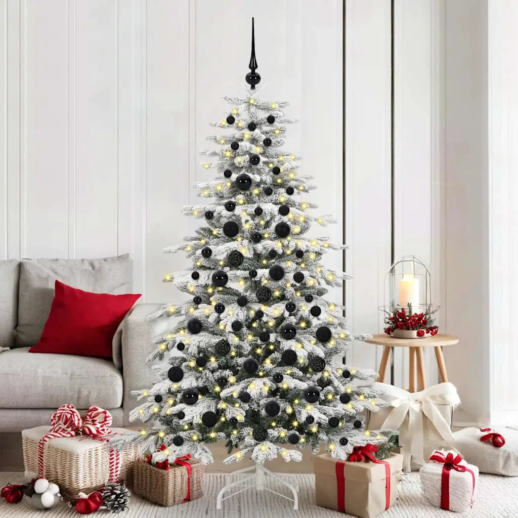 Set di Palle di Natale con 300 LED 120 pcs Nero Plastica