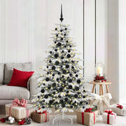 Set di Palle di Natale con 300 LED 120 pcs Nero Plastica