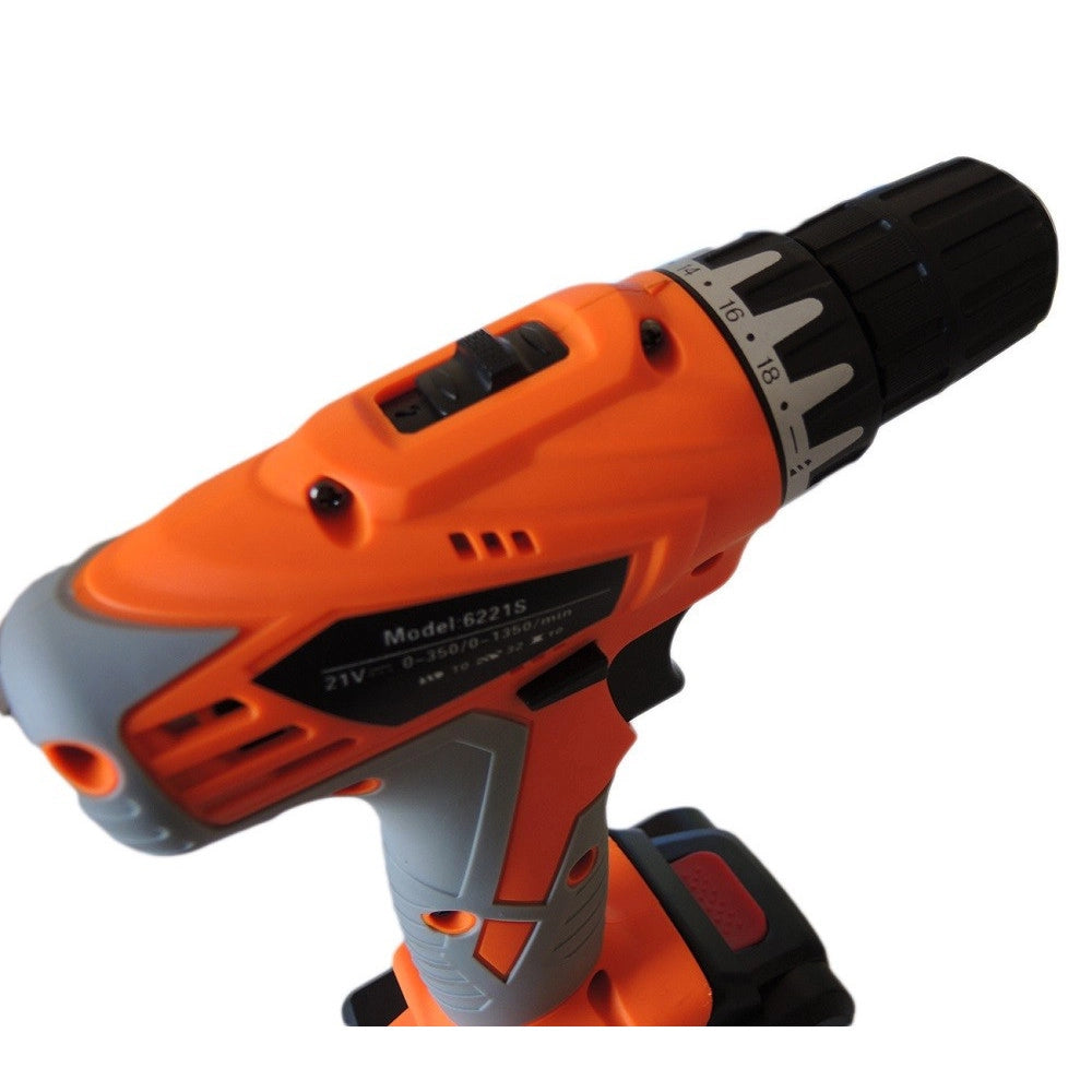 Trade Shop - Trapano Avvitatore Con Doppia Batteria Al Litio 25v 1.3ah Con Valigia 6221s -