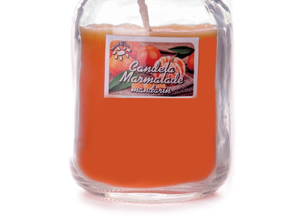 Candele Profumate In Barattolo Di Vetro Modello Marmalade In Varie Fragranze - Candela - Mandarino