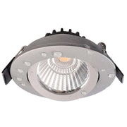 Trade Shop - Faretto Incasso Tondo Slim Luce Soffitto Box Doccia Led 8w Orientabile Dimmerabile - Silver-bianco Caldo      -