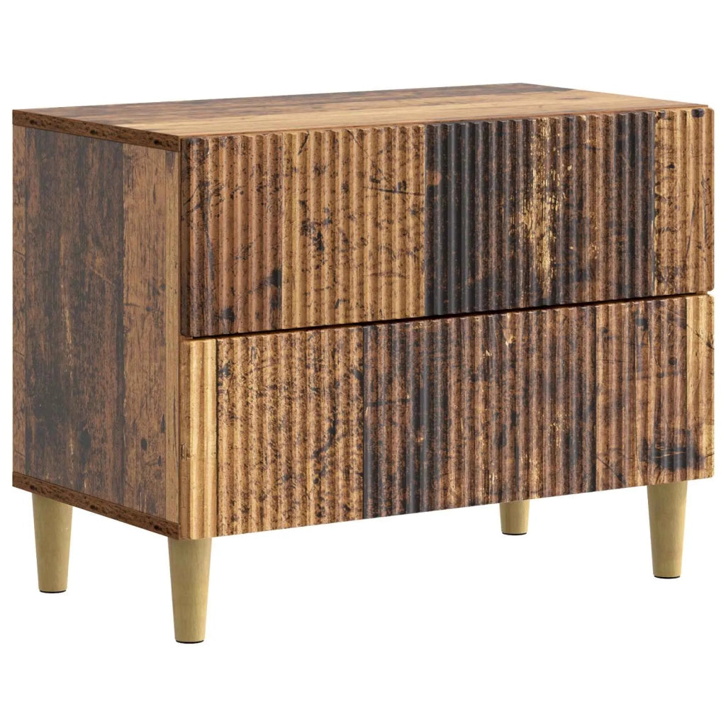 Armadio da Notte con cassetto Legno antico 62 x 34,5 x 48 cm 894553