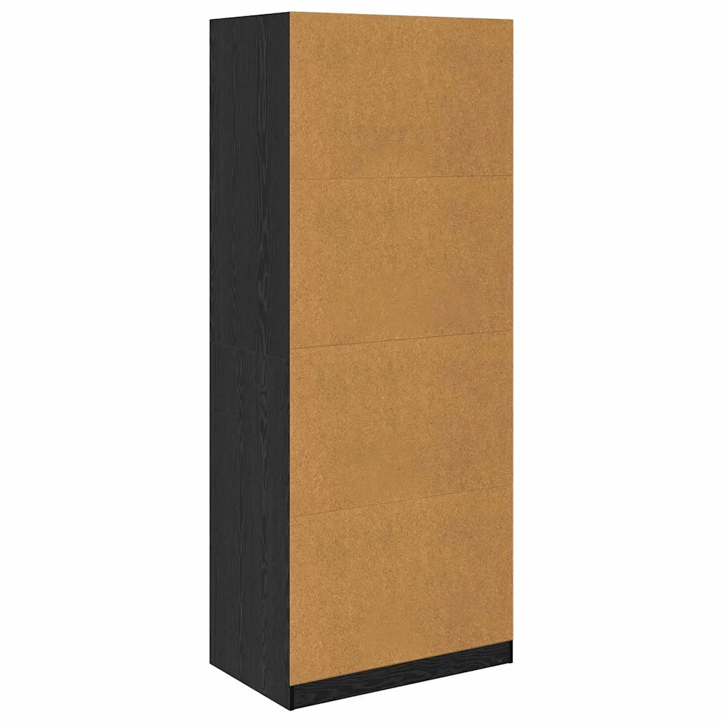 Guardaroba Rovere Nero 80 x 50 x 200 cm Legno multistrato