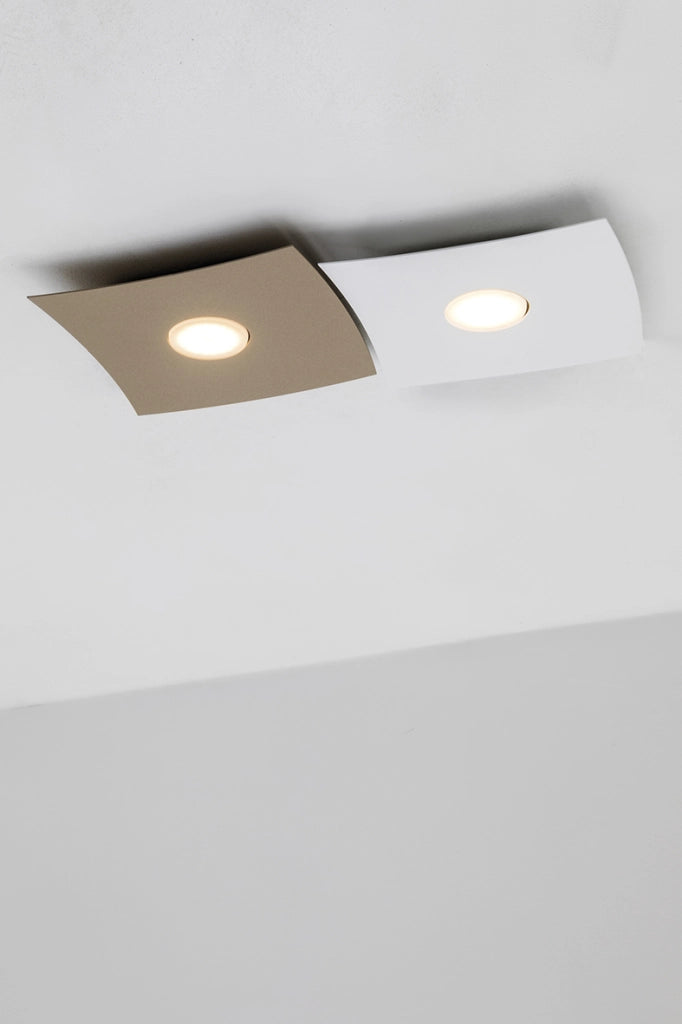 Plafoniera Spinnaker 4 elementi, lampada da soffitto e parete a LED, attacco GX53, design moderno, finitura sabbia, IP20 - Rossini Group