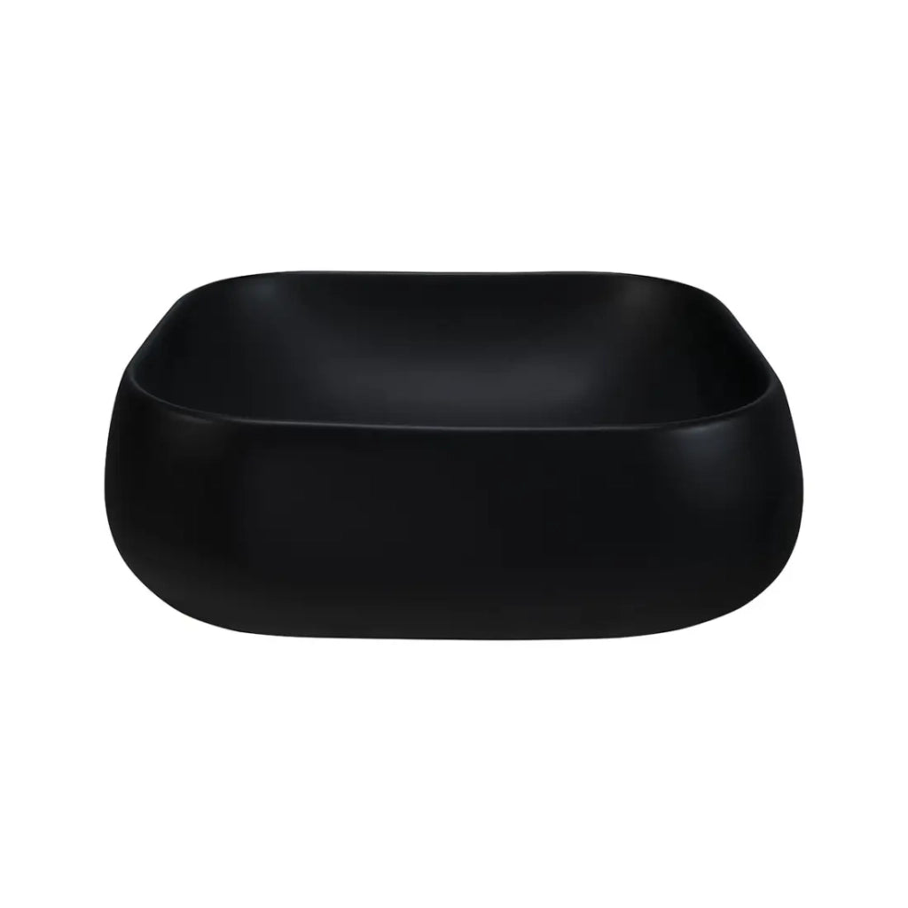 Lavabo da appoggio rettangolare 45x40 cm in ceramica nera opaca