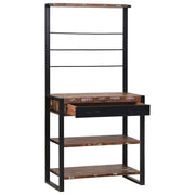 Scaffale da cucina Multicolore e nero 80 x 40 x 160 cm CFW5930652