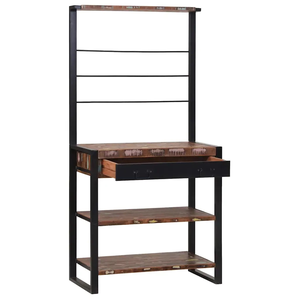 Scaffale da cucina Multicolore e nero 80 x 40 x 160 cm CFW5930652