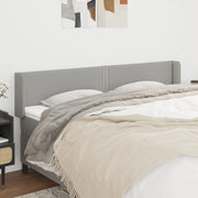 Testiera ad Orecchio-Testata con Orecchie Grigio Chiaro 203x16x78/88 cm in Tessuto 234740