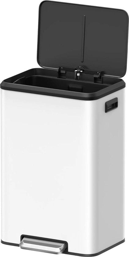 Contenitore rifiuti cucina 40 litri con coperchio softclose - cassa pedaliera bianca LTB541W4002 contenitore rifiuti 50 litri