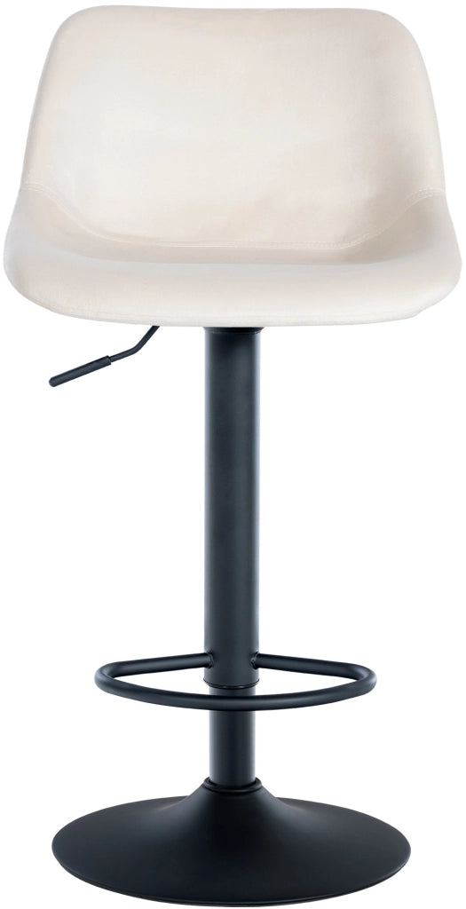 Sgabello da bar 2er Loft crema,Velluto