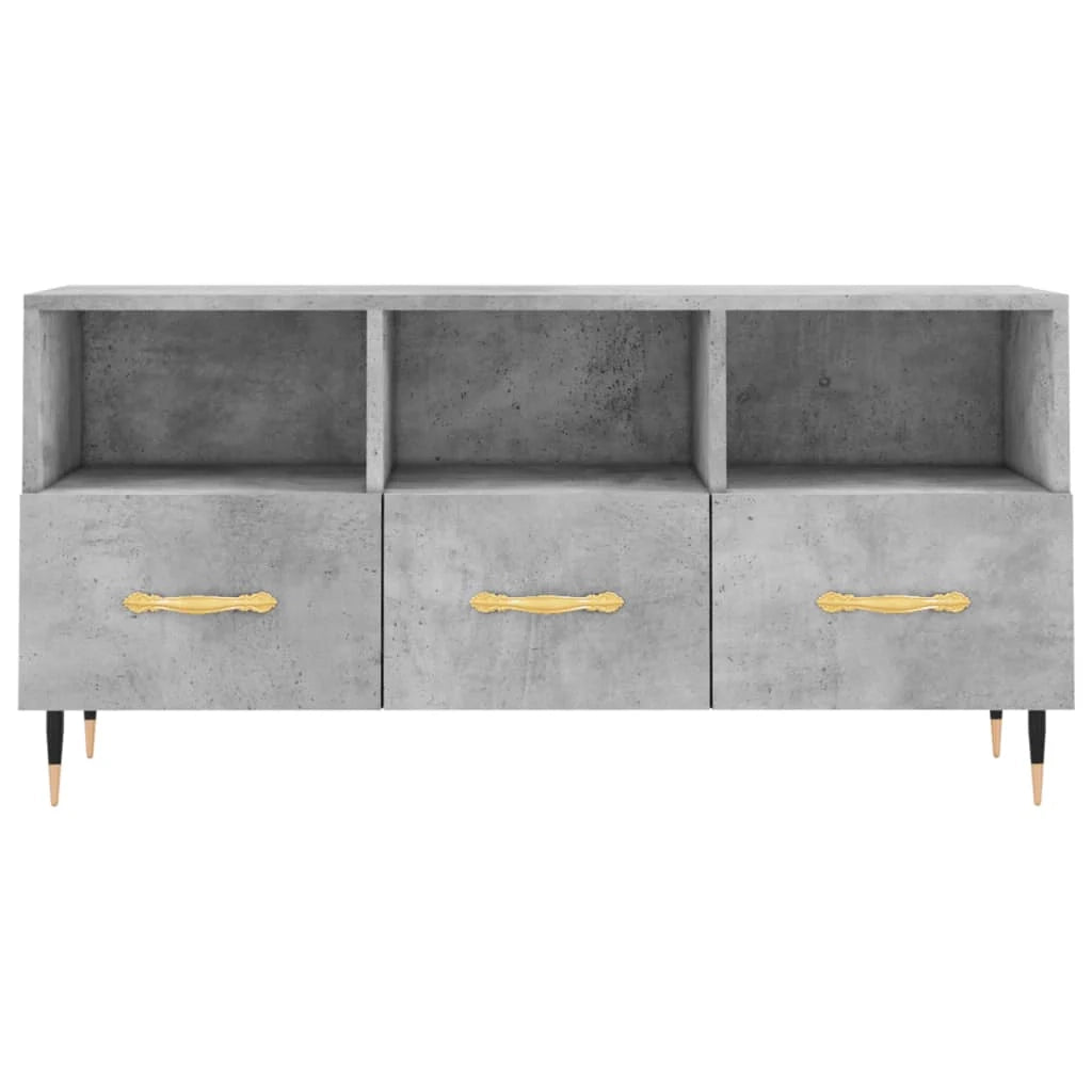 Mobile TV multimediale scaffale TV credenza mobile TV sala da pranzo soggiorno camera da letto 102 x 36 x 50 cm legno ingegnerizzato grigio 02_0025592