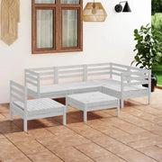 Set Salotto da Giardino 6 pz in Legno Massello di Pino Bianco 3082723
