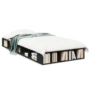 Letto singolo | Letto per adulti | Giroletto Nero 75x190 cm in Legno Multistrato