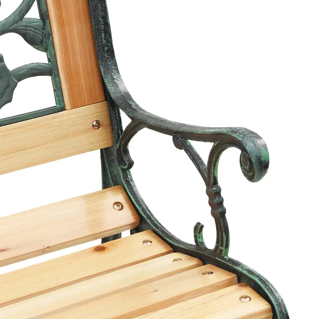 Panchina da giardino con cuscino Marrone 116 x 54 x 73 cm legno 319570