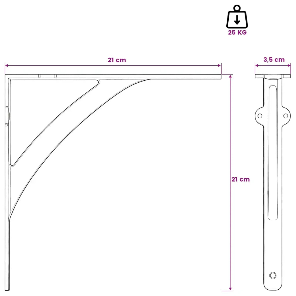 Supporti per mensole da parete 12 pz Marrone Antico 42038895