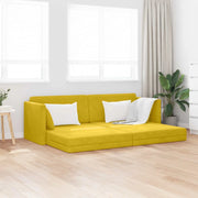Divano-letto da pavimento Giallo 213 x 70 x 77 cm Velluto 4106731
