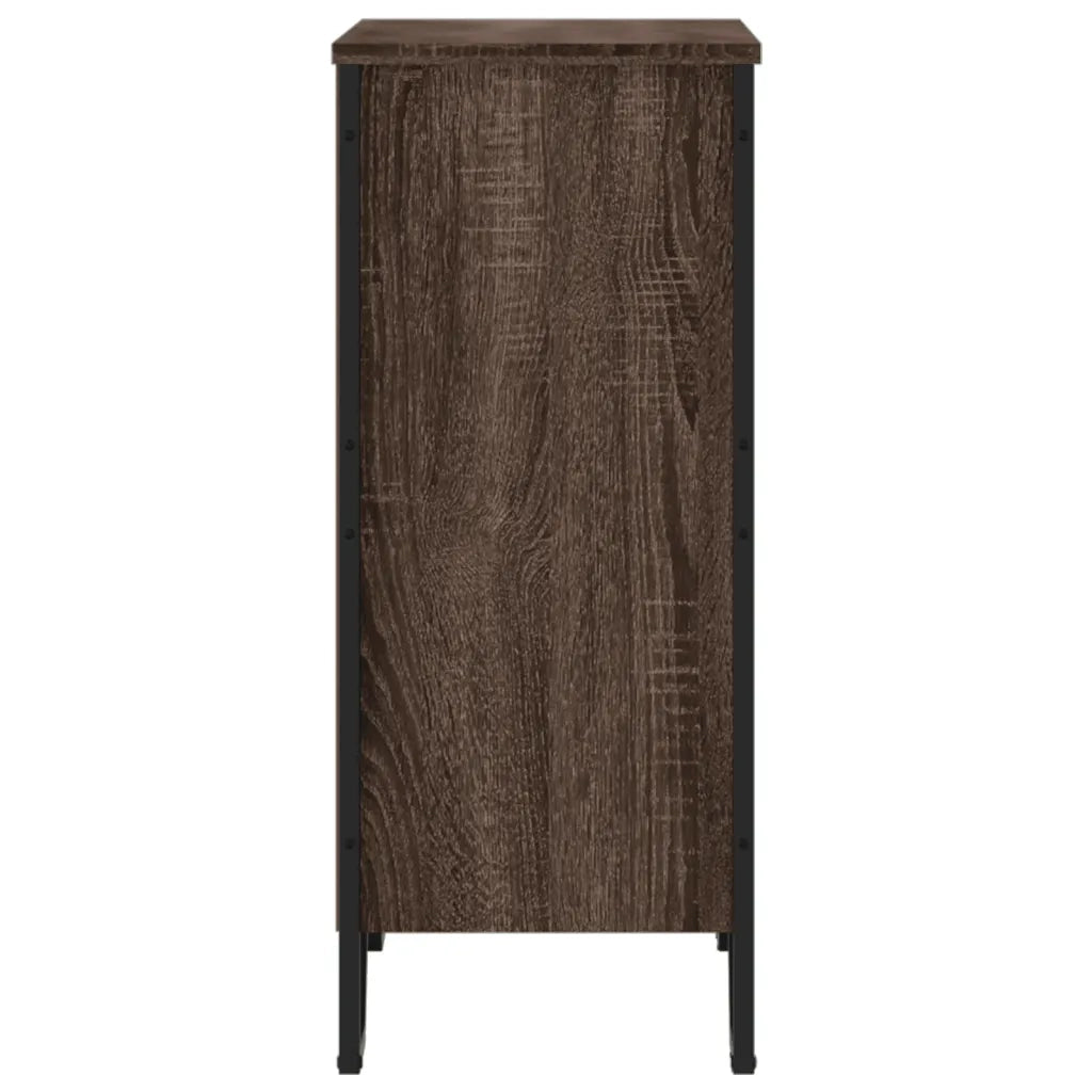 Libreria-Scaffale per Libri-Mobile di Stoccaggio Rovere Marrone 80x31x74,5 cm in Legno Multistrato