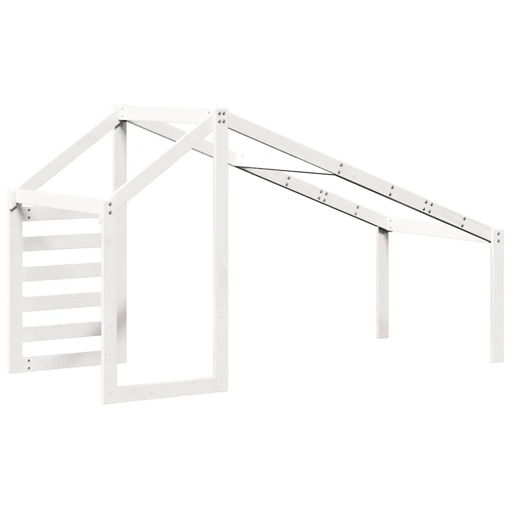 Tetto per Letto Bambini Bianco 198x97x113cm Legno Massello Pino