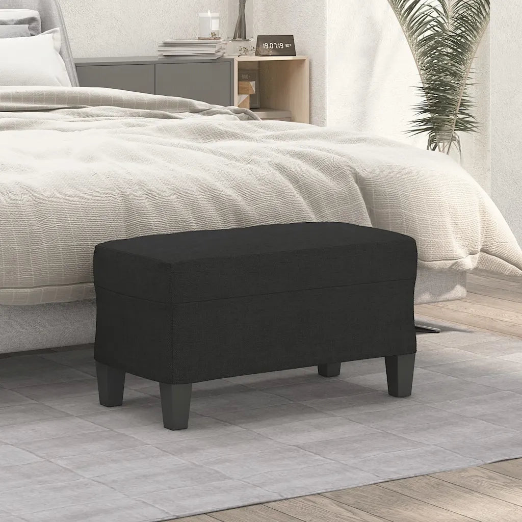 Panca Nero 70x35x41 cm in Tessuto CFW6249998