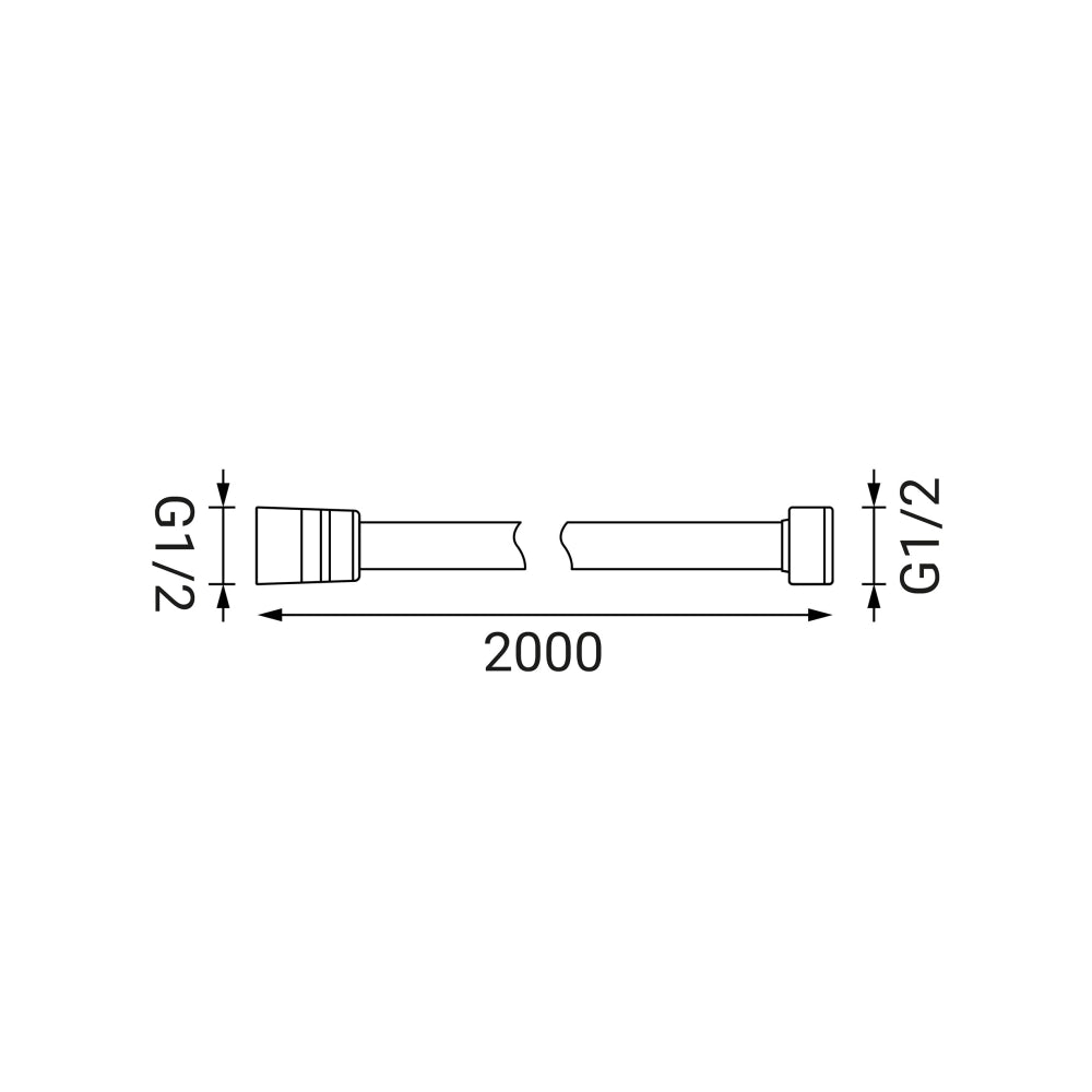 FLESSIBILE ACCIAIO 200CM CON ATTACCO UNIVERSALE