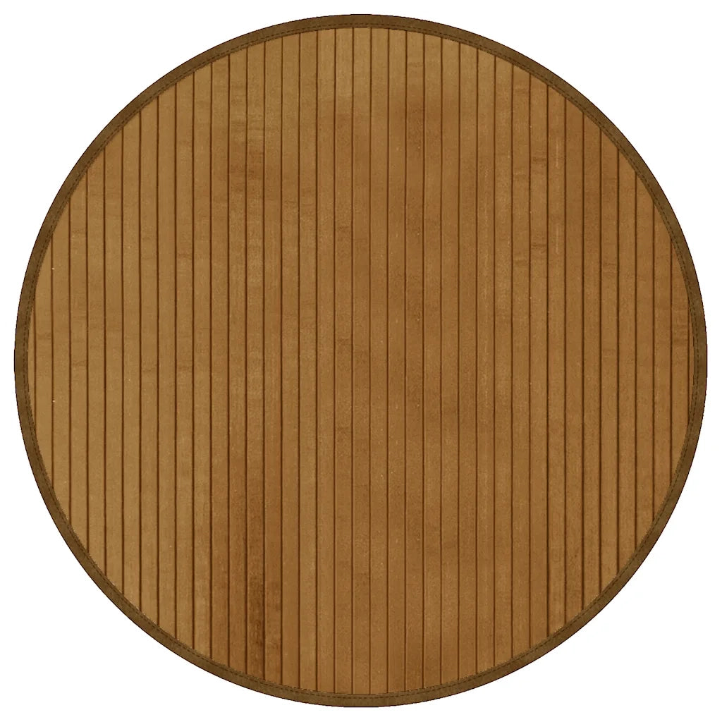 Tappeto Rotondo Marrone 60 cm in BambÃ¹