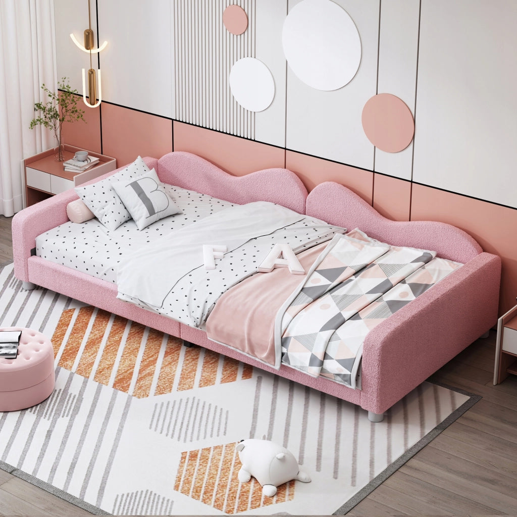 Letto singolo imbottito - Xylo - 90x200 cm - Rosa