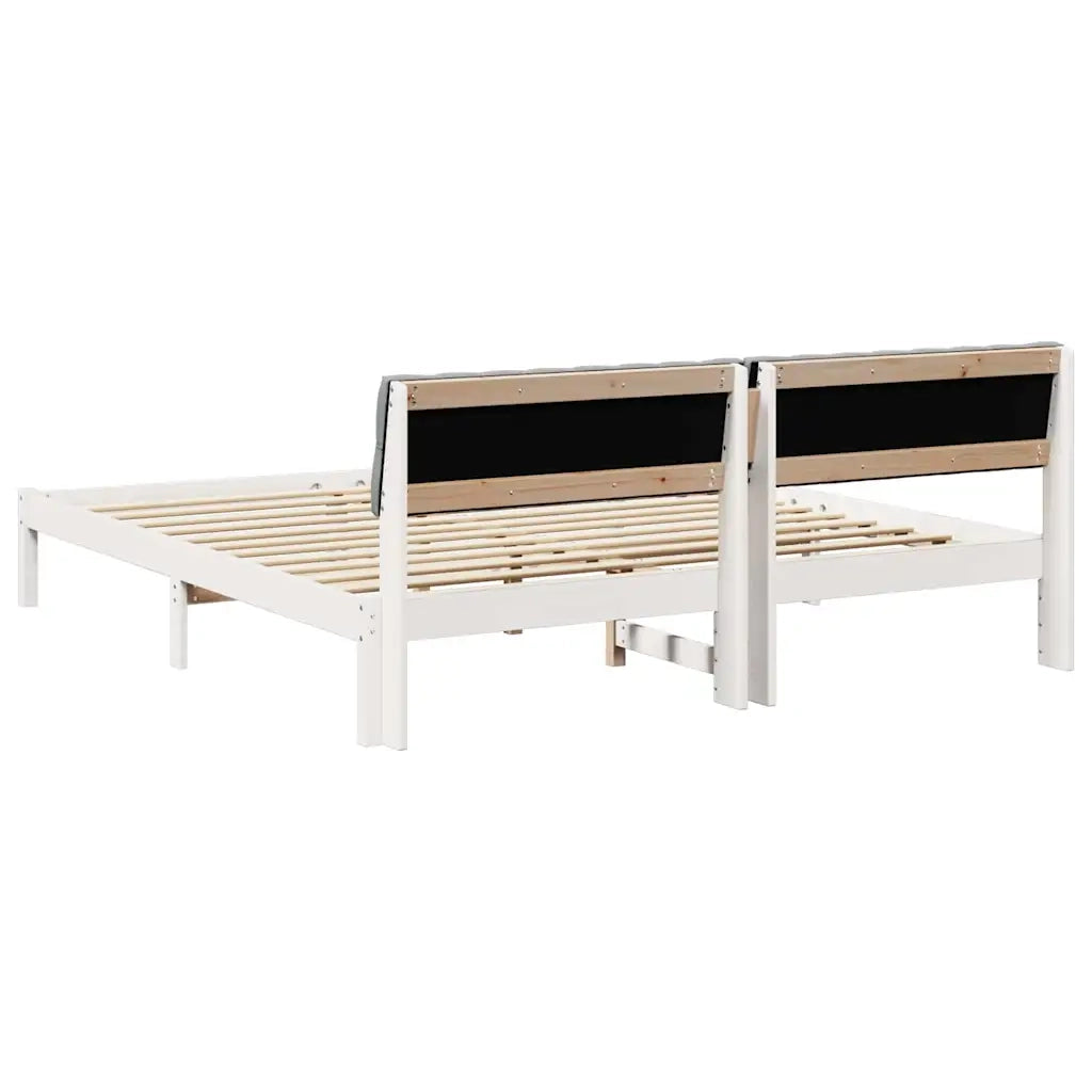 Struttura del Letto Bianco e grigio chiaro 180 x 200 cm 3394347