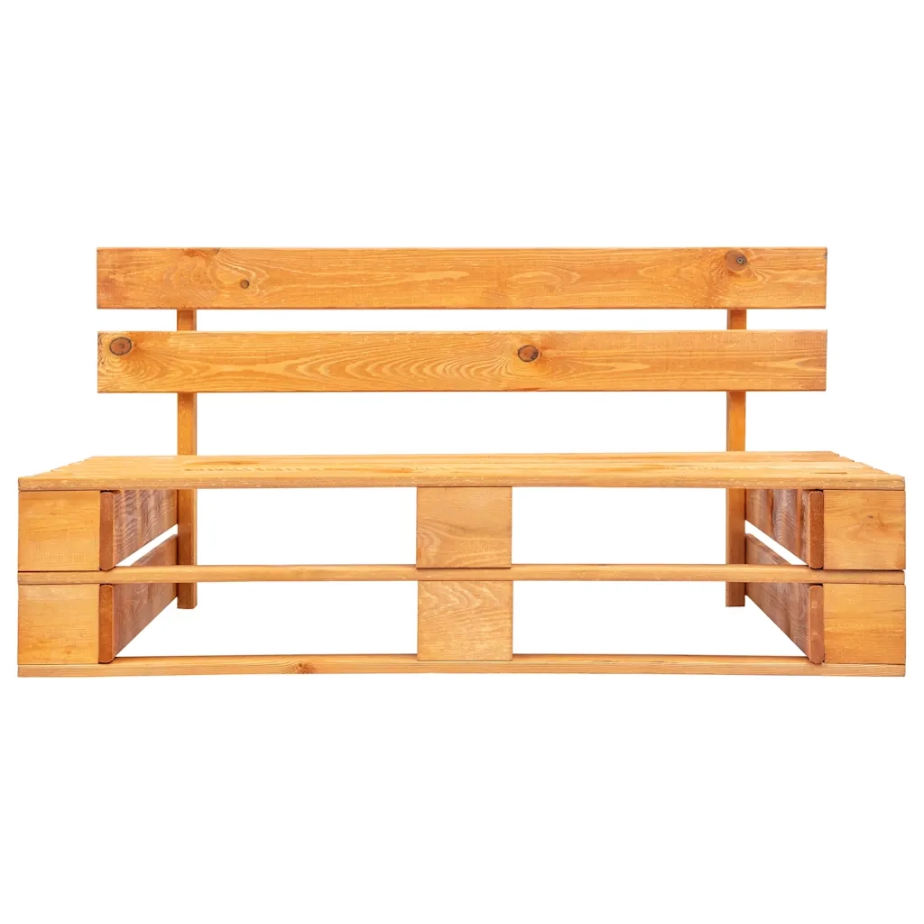 Panchina da Giardino | Panca da Giardino in Pallet in Legno Marrone ambra