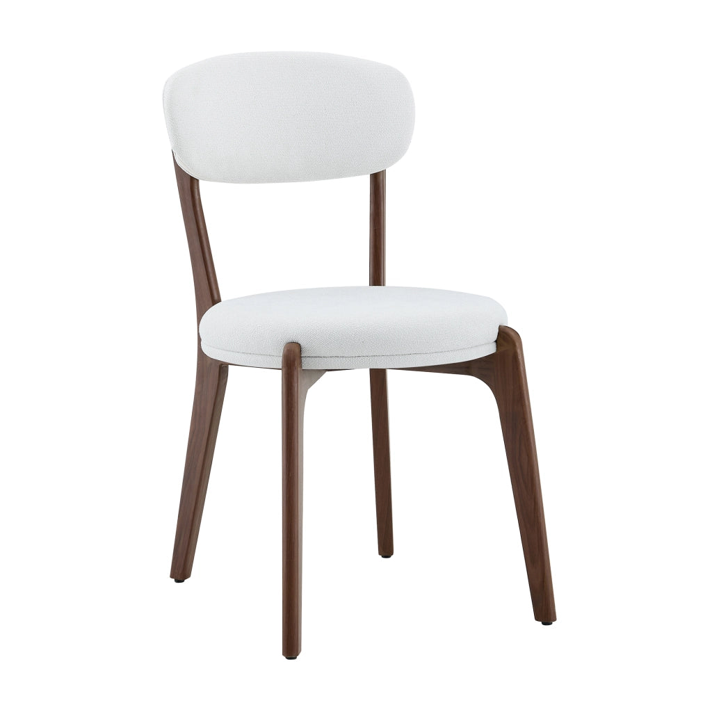 Set 2 Sedie da Pranzo in Tessuto di Lino Imbottite ¨C Xylo ¨C Stile Moderno, Beige